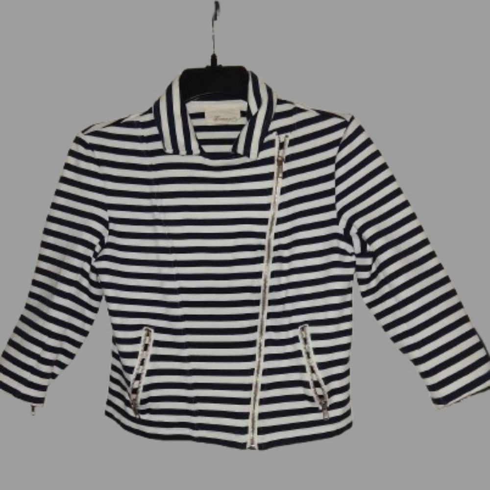 Forever 21 Navy and White Striped Blazer.